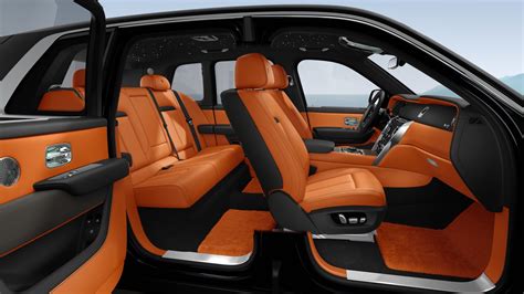 rolls royce cullinan orange interior